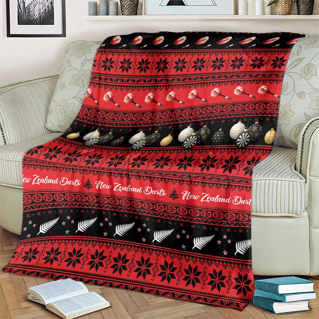 New Zealand Darts Christmas Blanket Merry Xmas Aotearoa Maori Red - Vibe Hoodie