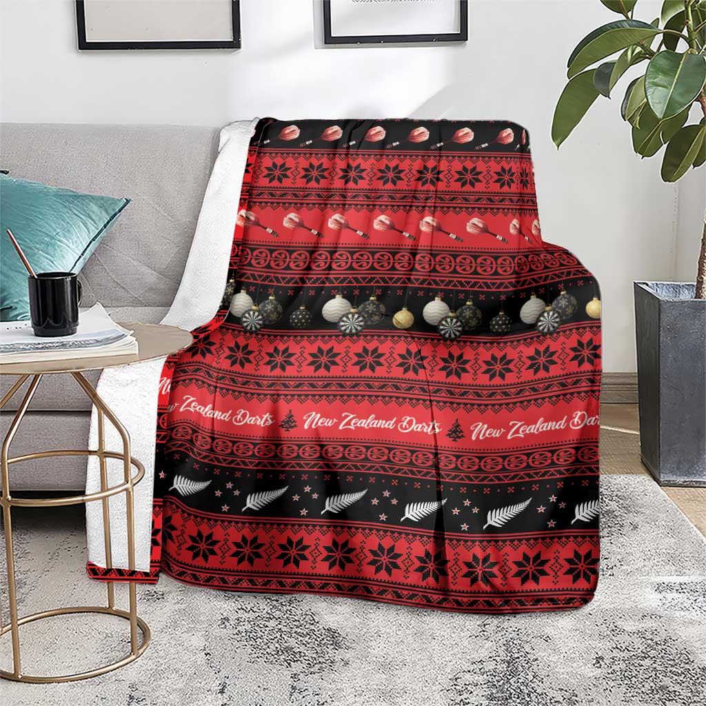 New Zealand Darts Christmas Blanket Merry Xmas Aotearoa Maori Red - Vibe Hoodie