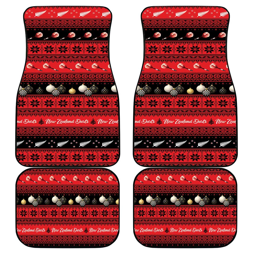 New Zealand Darts Christmas Car Mats Merry Xmas Aotearoa Maori Red - Vibe Hoodie