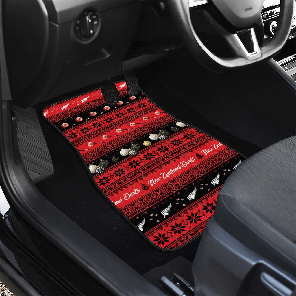 New Zealand Darts Christmas Car Mats Merry Xmas Aotearoa Maori Red - Vibe Hoodie