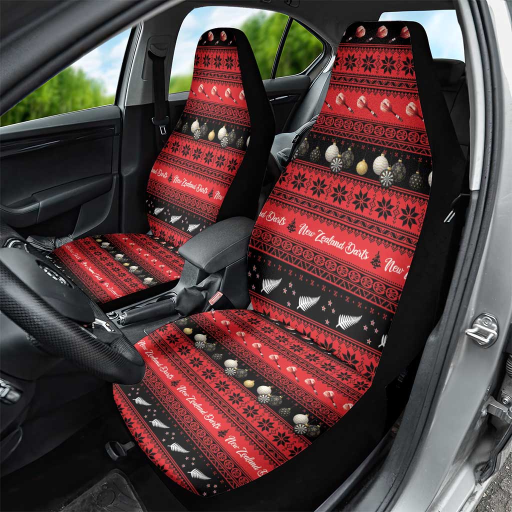 New Zealand Darts Christmas Car Seat Cover Merry Xmas Aotearoa Maori Red - Vibe Hoodie