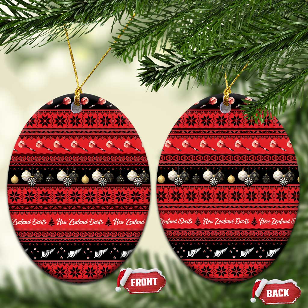 New Zealand Darts Christmas Ceramic Ornament Merry Xmas Aotearoa Maori Red - Vibe Hoodie