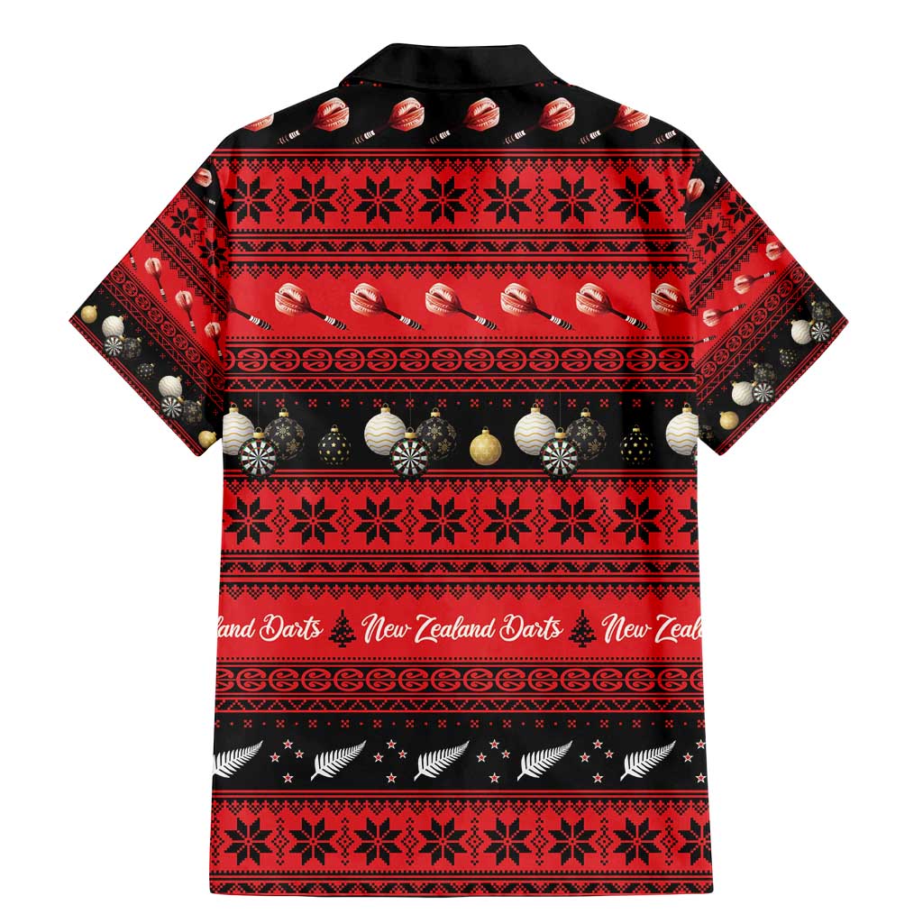New Zealand Darts Christmas Family Matching Mermaid Dress and Hawaiian Shirt Merry Xmas Aotearoa Maori Red - Vibe Hoodie