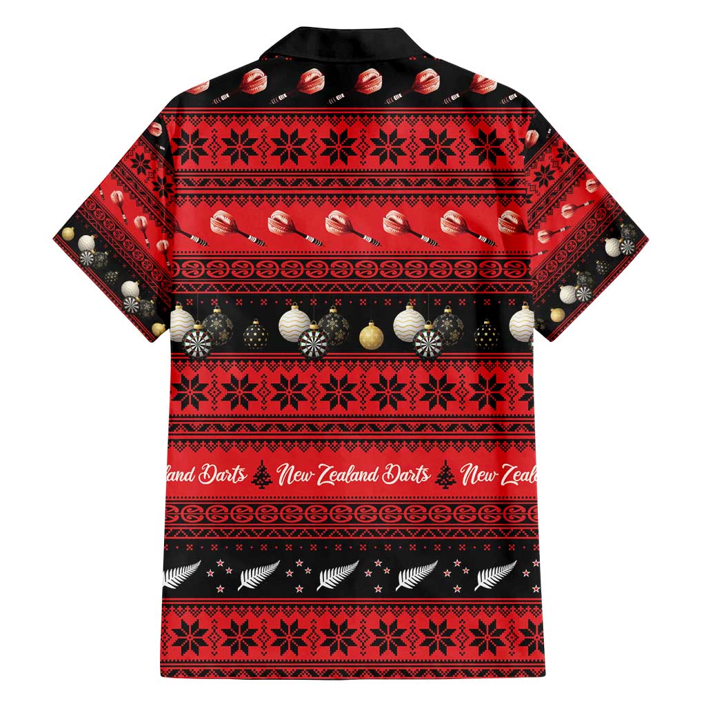 New Zealand Darts Christmas Family Matching Off Shoulder Maxi Dress and Hawaiian Shirt Merry Xmas Aotearoa Maori Red - Vibe Hoodie