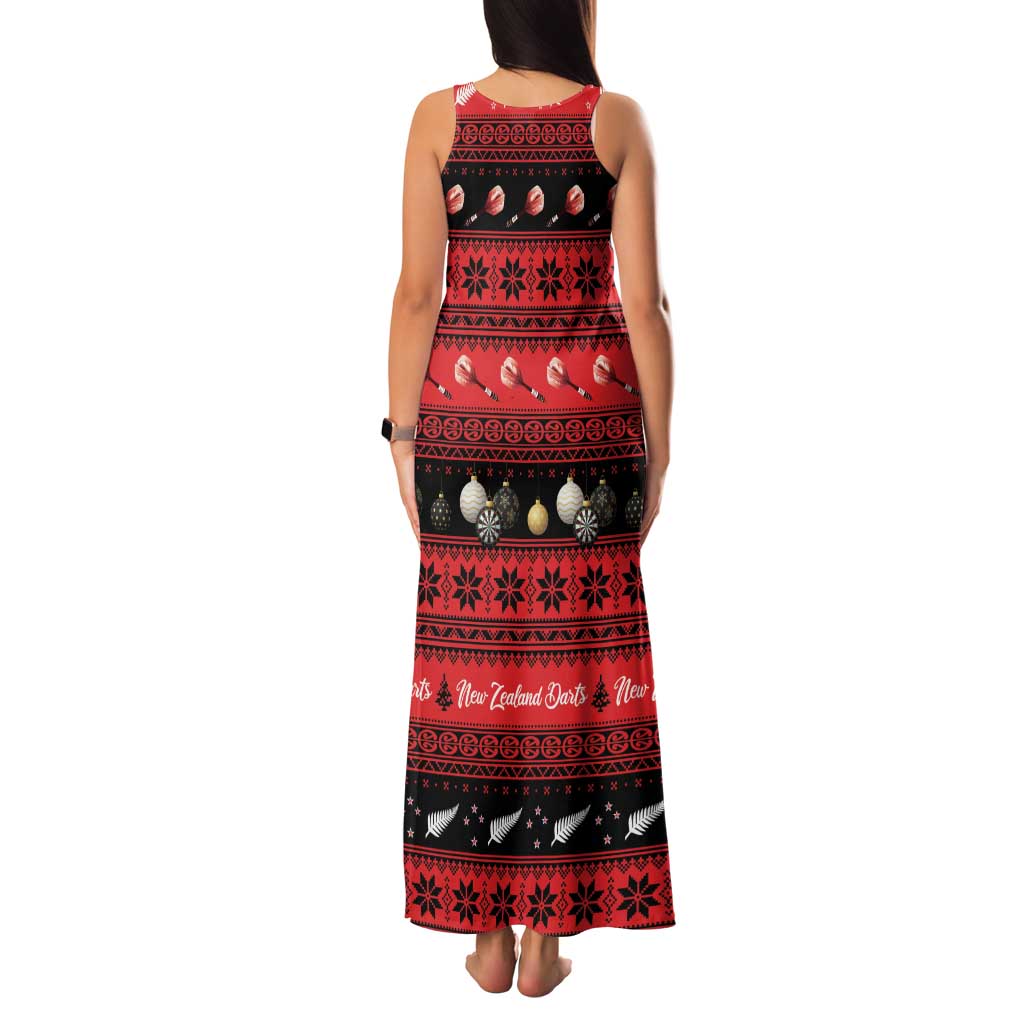 New Zealand Darts Christmas Family Matching Tank Maxi Dress and Hawaiian Shirt Merry Xmas Aotearoa Maori Red - Vibe Hoodie
