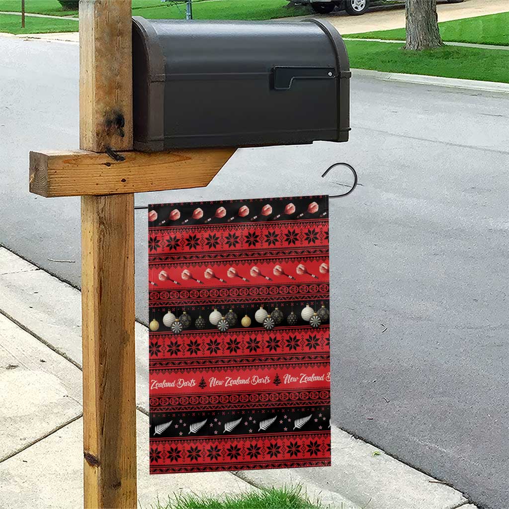 New Zealand Darts Christmas Garden Flag Merry Xmas Aotearoa Maori Red - Vibe Hoodie