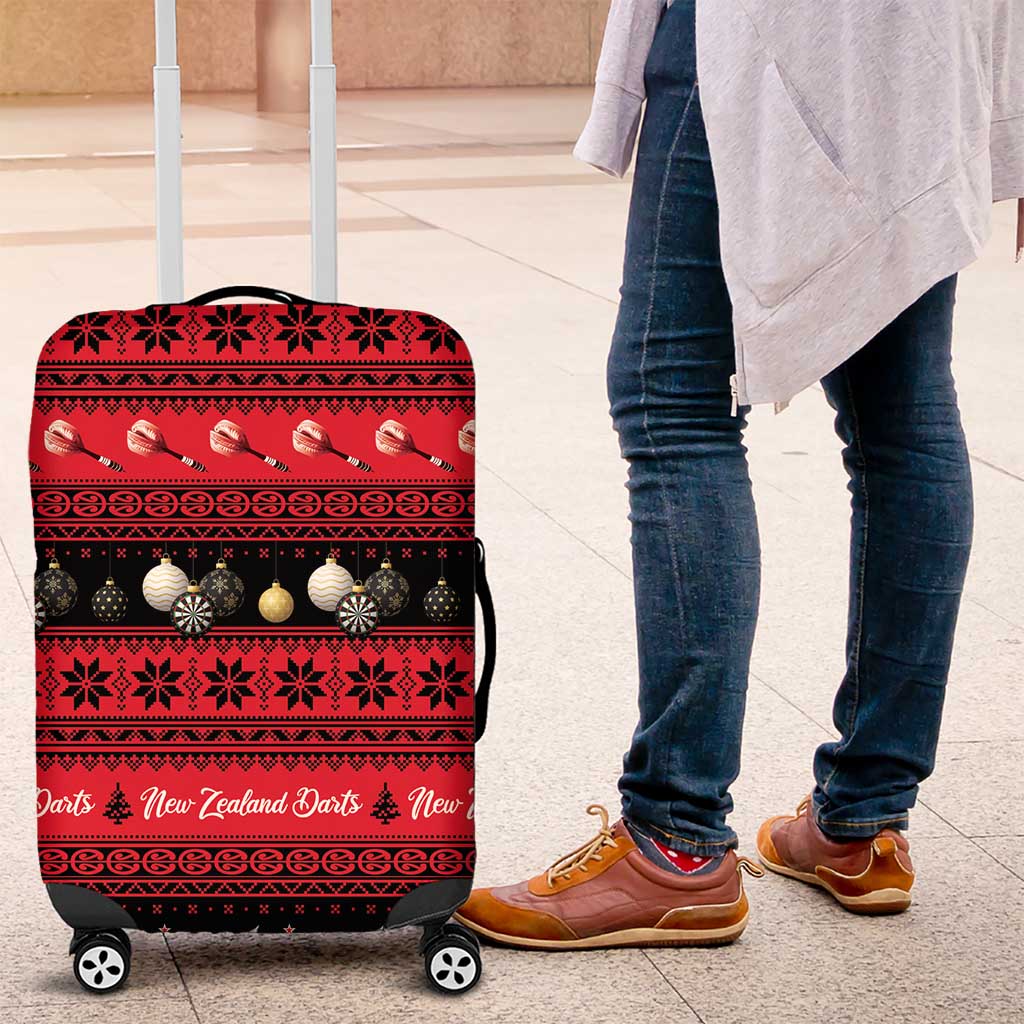 New Zealand Darts Christmas Luggage Cover Merry Xmas Aotearoa Maori Red - Vibe Hoodie