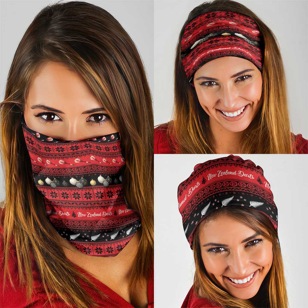 New Zealand Darts Christmas Neck Gaiter Merry Xmas Aotearoa Maori Red - Vibe Hoodie