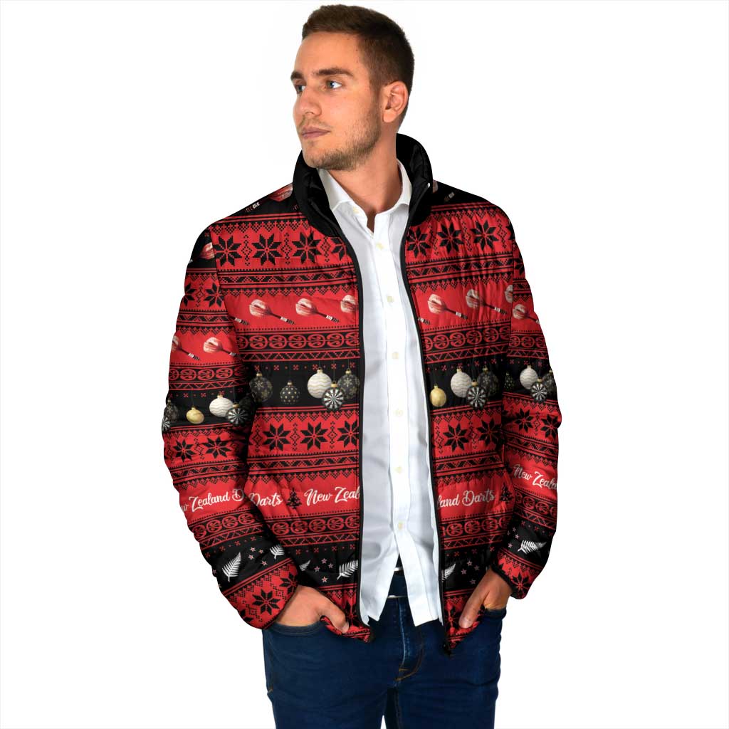 New Zealand Darts Christmas Padded Jacket Merry Xmas Aotearoa Maori Red - Vibe Hoodie