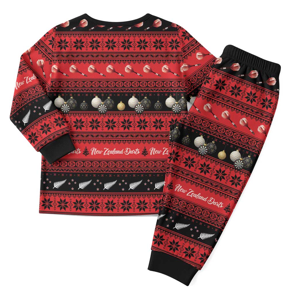 New Zealand Darts Christmas Pajama Set Merry Xmas Aotearoa Maori Red - Vibe Hoodie