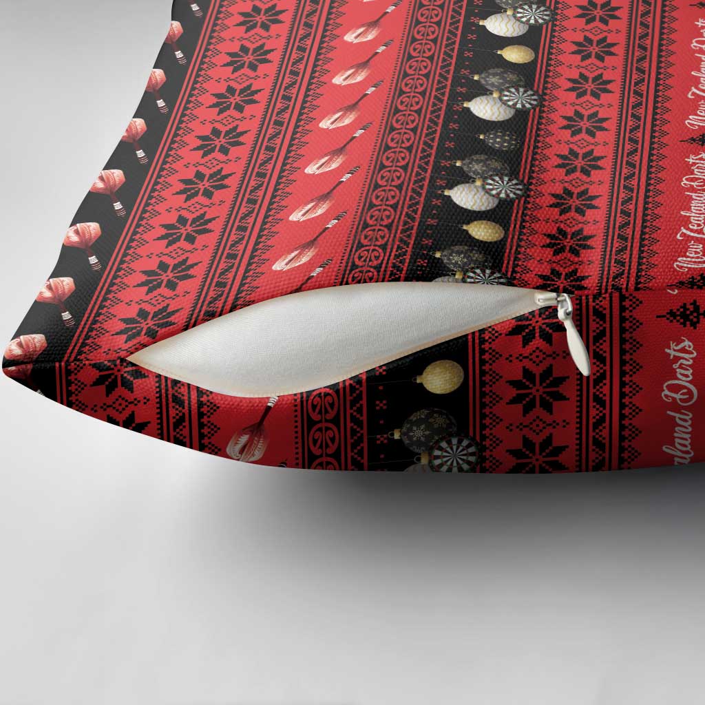 New Zealand Darts Christmas Pillow Cover Merry Xmas Aotearoa Maori Red - Vibe Hoodie