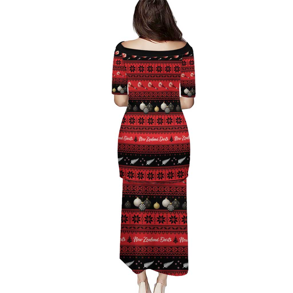 New Zealand Darts Christmas Puletasi Merry Xmas Aotearoa Maori Red - Vibe Hoodie