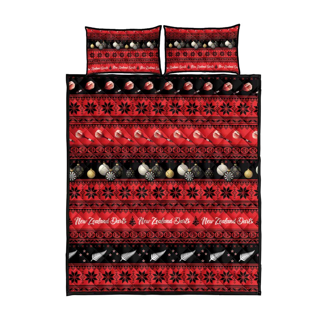 New Zealand Darts Christmas Quilt Bed Set Merry Xmas Aotearoa Maori Red - Vibe Hoodie