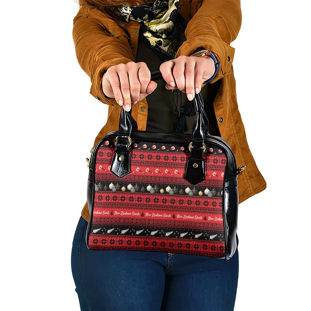 New Zealand Darts Christmas Shoulder Handbag Merry Xmas Aotearoa Maori Red - Vibe Hoodie
