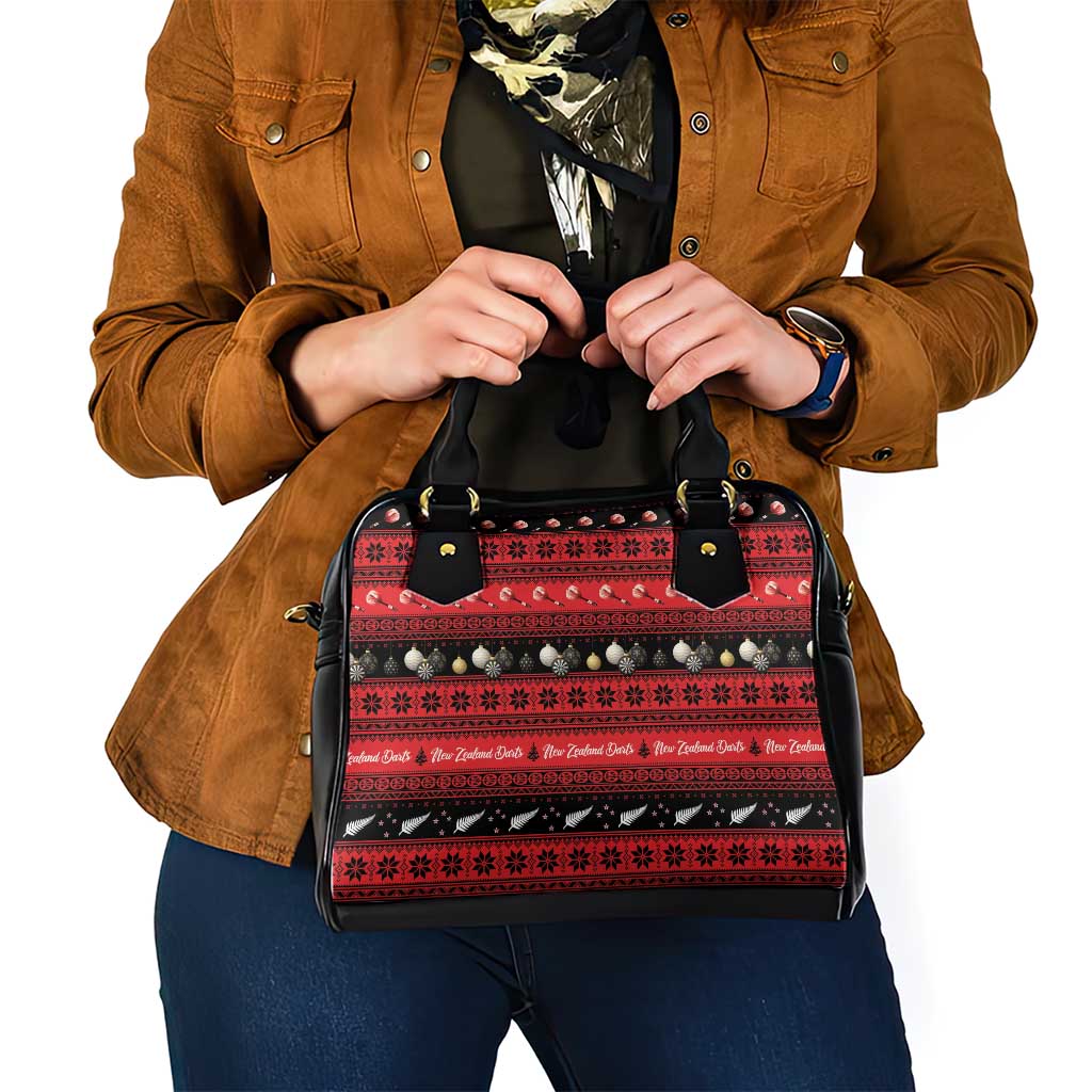 New Zealand Darts Christmas Shoulder Handbag Merry Xmas Aotearoa Maori Red - Vibe Hoodie