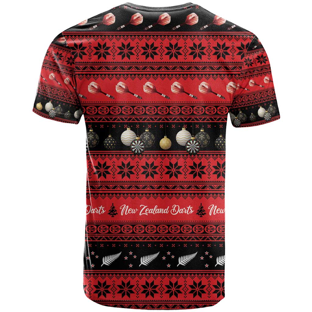 New Zealand Darts Christmas T Shirt Merry Xmas Aotearoa Maori Red - Vibe Hoodie