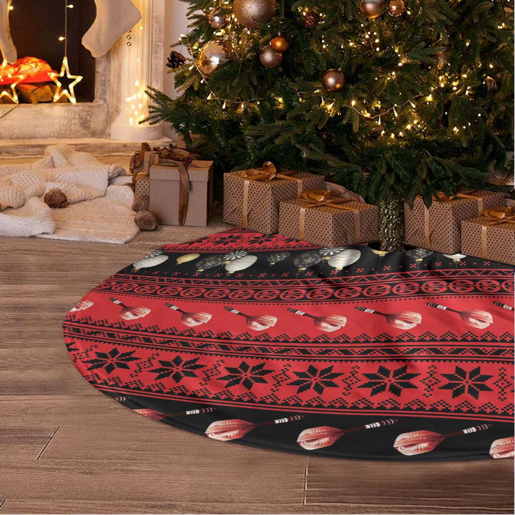 New Zealand Darts Christmas Tree Skirt Merry Xmas Aotearoa Maori Red - Vibe Hoodie