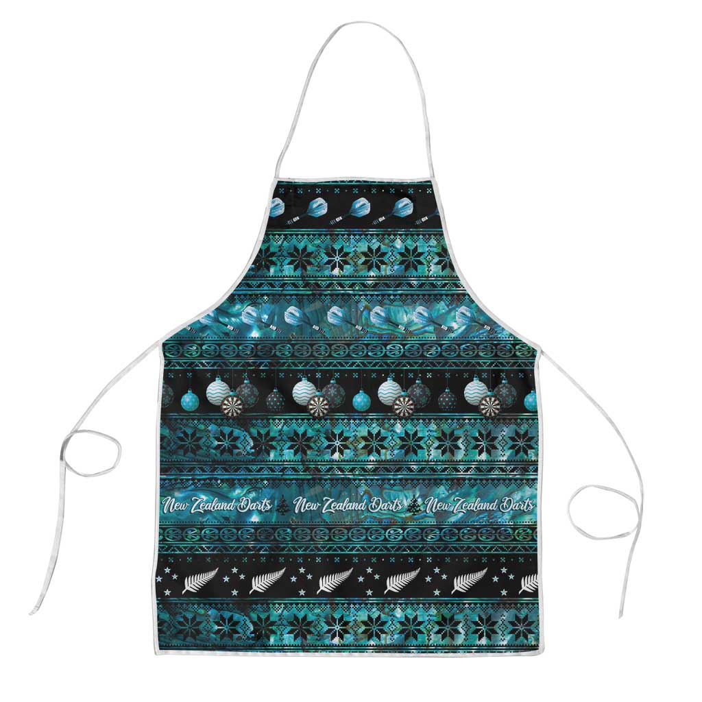 New Zealand Darts Christmas Apron Merry Xmas Aotearoa Maori Paua Shell - Vibe Hoodie