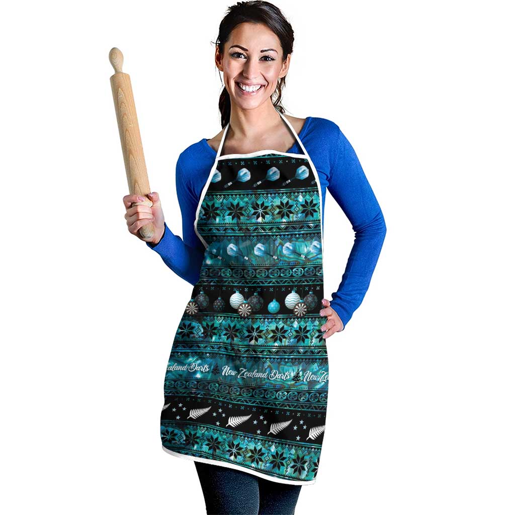 New Zealand Darts Christmas Apron Merry Xmas Aotearoa Maori Paua Shell - Vibe Hoodie