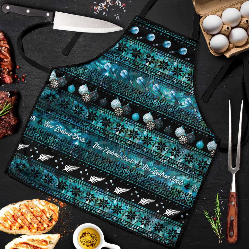 New Zealand Darts Christmas Apron Merry Xmas Aotearoa Maori Paua Shell - Vibe Hoodie