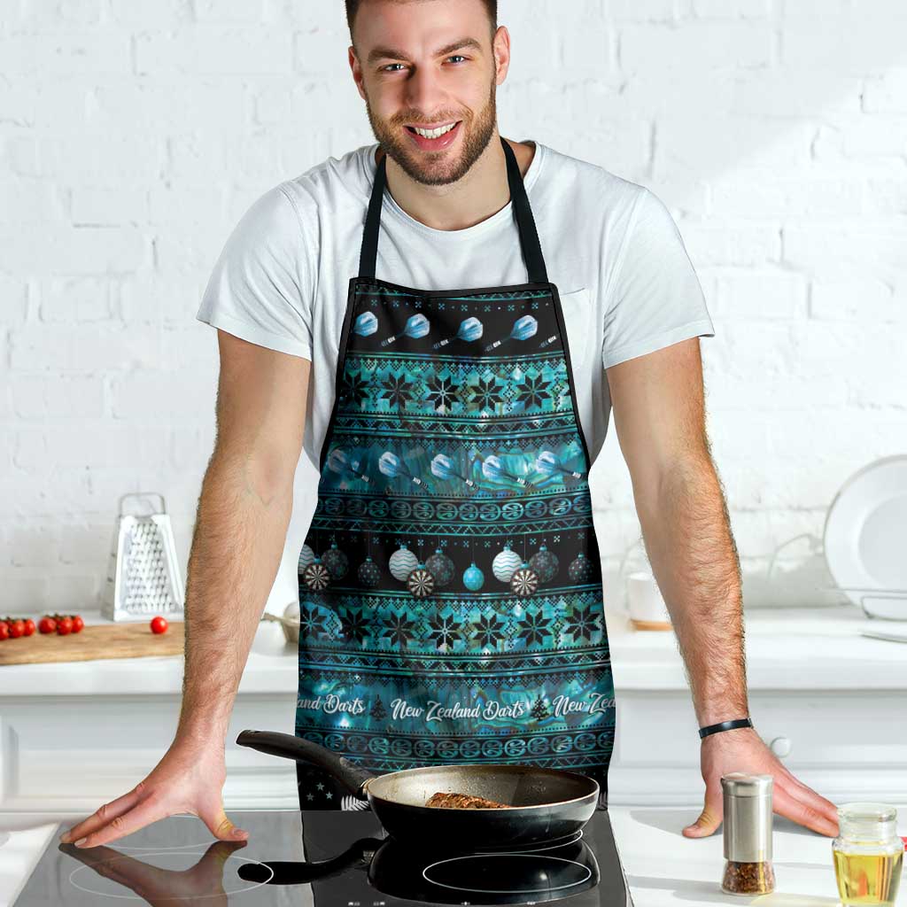 New Zealand Darts Christmas Apron Merry Xmas Aotearoa Maori Paua Shell - Vibe Hoodie