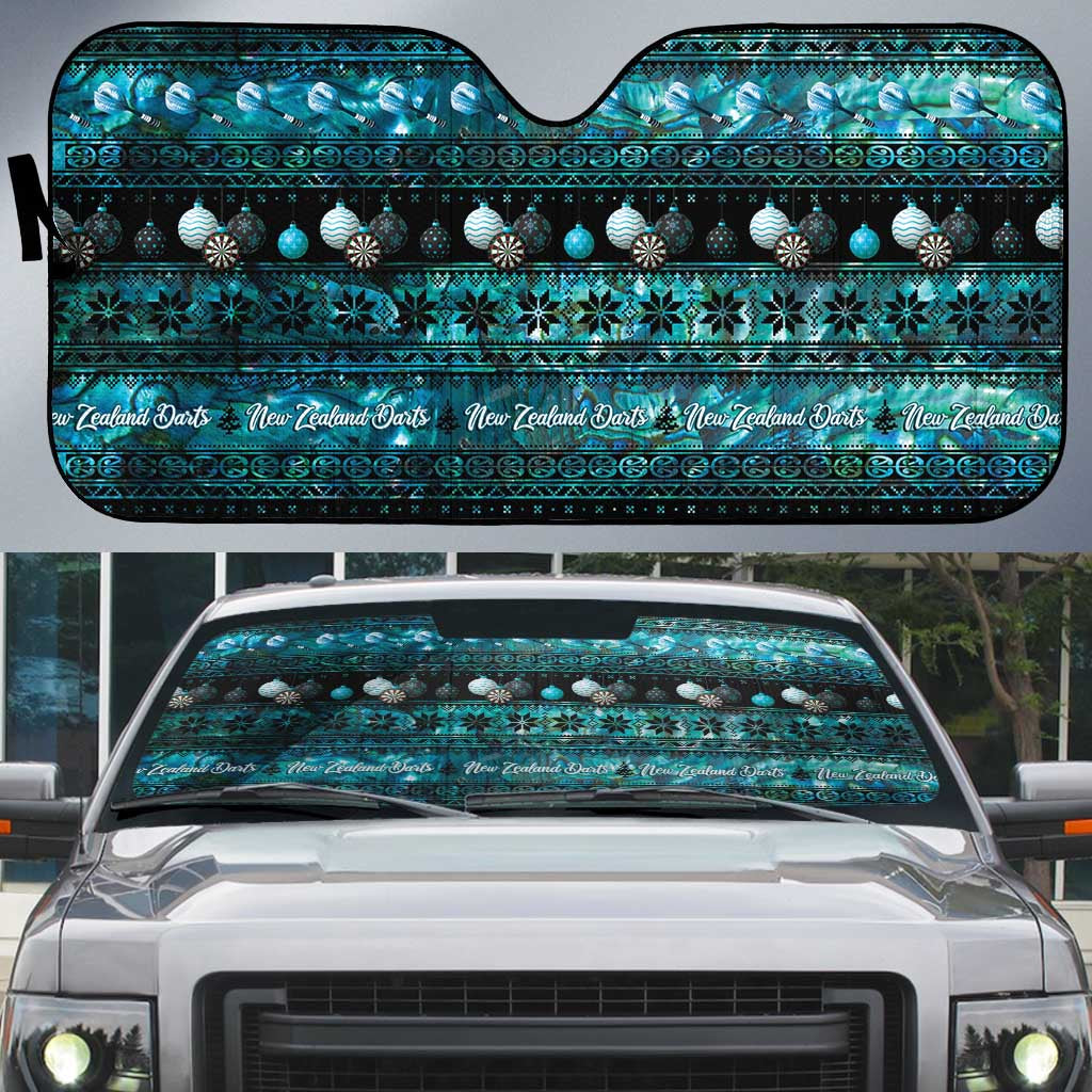 New Zealand Darts Christmas Auto Sun Shade Merry Xmas Aotearoa Maori Paua Shell - Vibe Hoodie