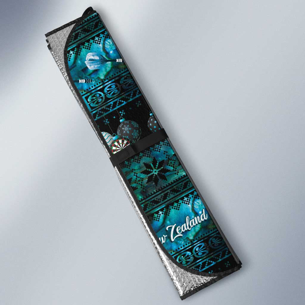 New Zealand Darts Christmas Auto Sun Shade Merry Xmas Aotearoa Maori Paua Shell - Vibe Hoodie