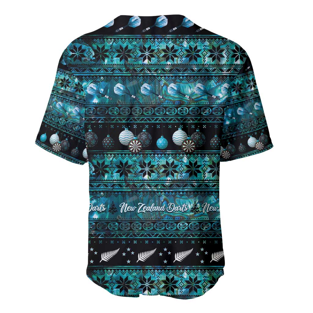 New Zealand Darts Christmas Baseball Jersey Merry Xmas Aotearoa Maori Paua Shell - Vibe Hoodie