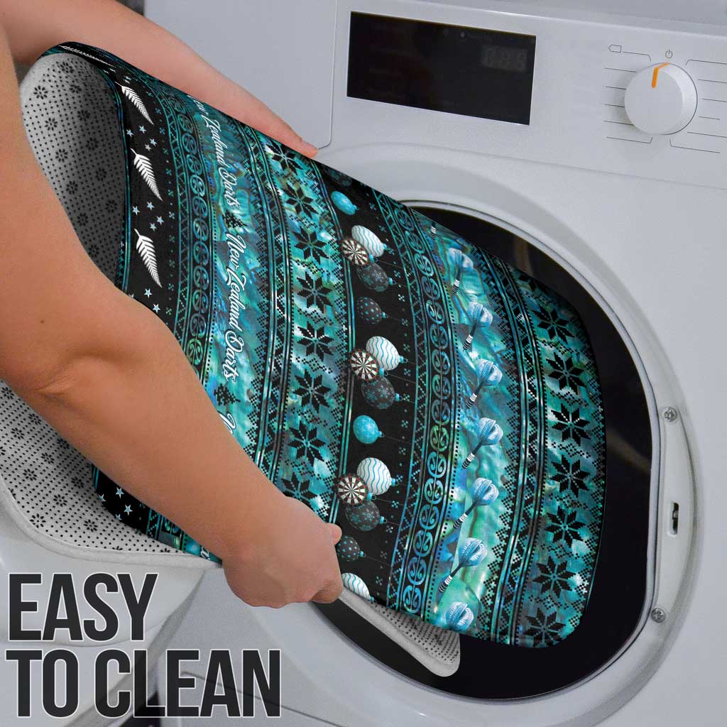 New Zealand Darts Christmas Bathroom Set Merry Xmas Aotearoa Maori Paua Shell - Vibe Hoodie