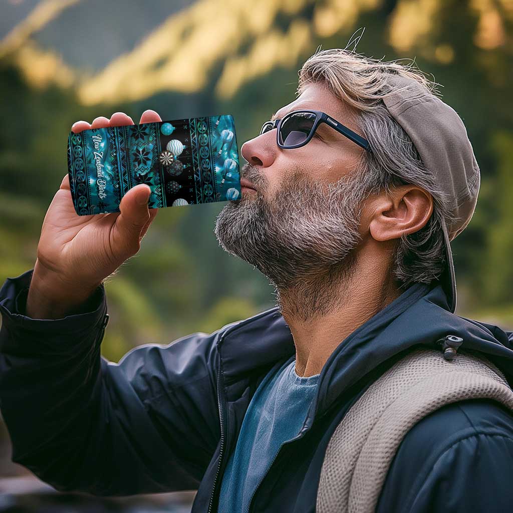 New Zealand Darts Christmas 4 in 1 Can Cooler Tumbler Merry Xmas Aotearoa Maori Paua Shell - Vibe Hoodie