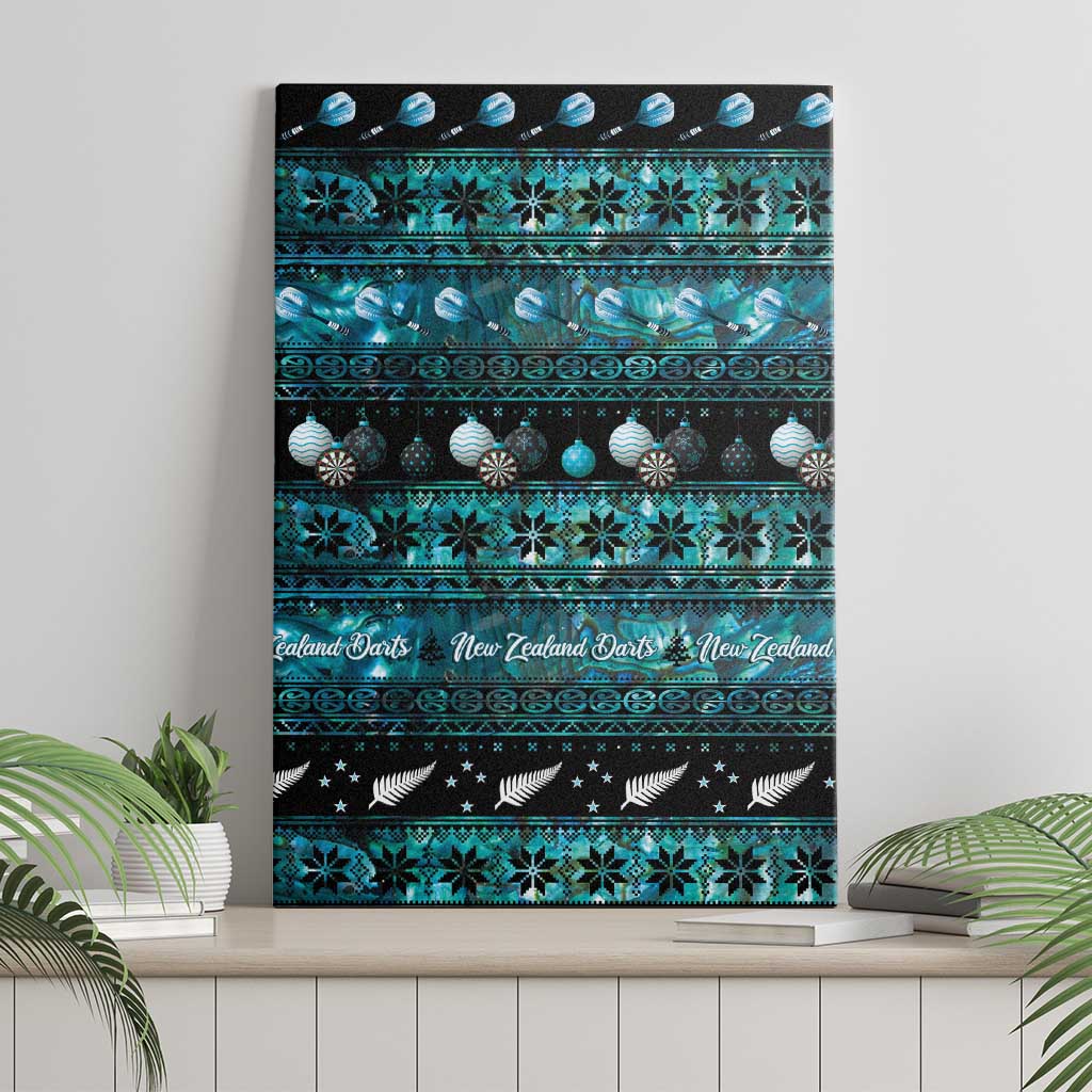 New Zealand Darts Christmas Canvas Wall Art Merry Xmas Aotearoa Maori Paua Shell - Vibe Hoodie