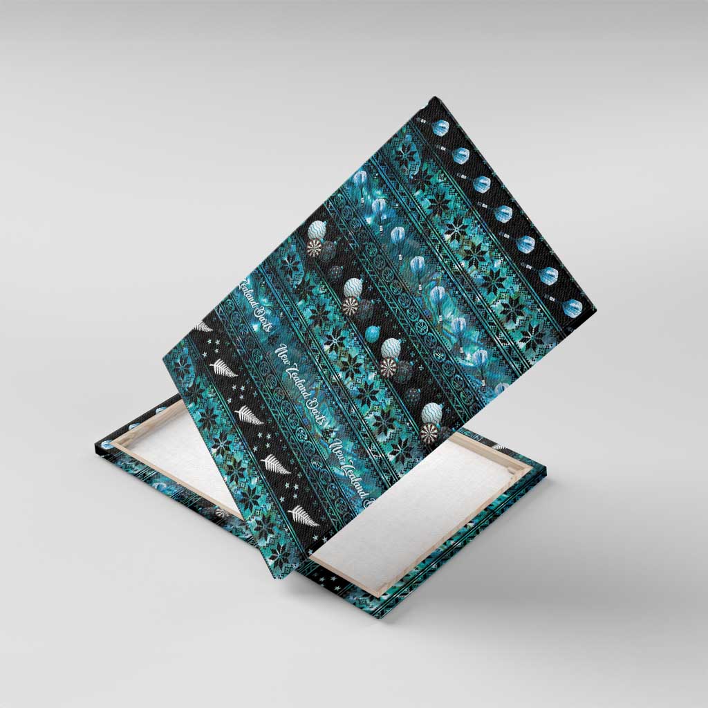 New Zealand Darts Christmas Canvas Wall Art Merry Xmas Aotearoa Maori Paua Shell - Vibe Hoodie