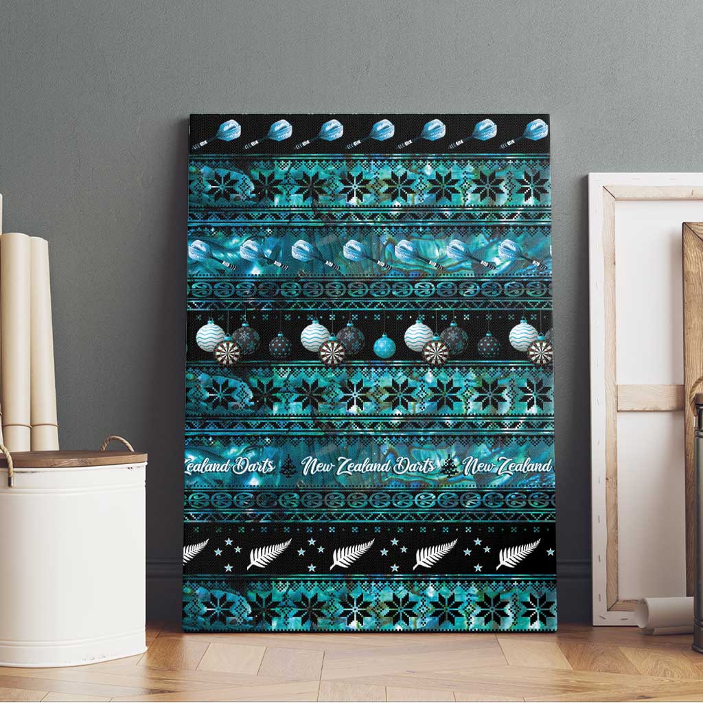 New Zealand Darts Christmas Canvas Wall Art Merry Xmas Aotearoa Maori Paua Shell - Vibe Hoodie