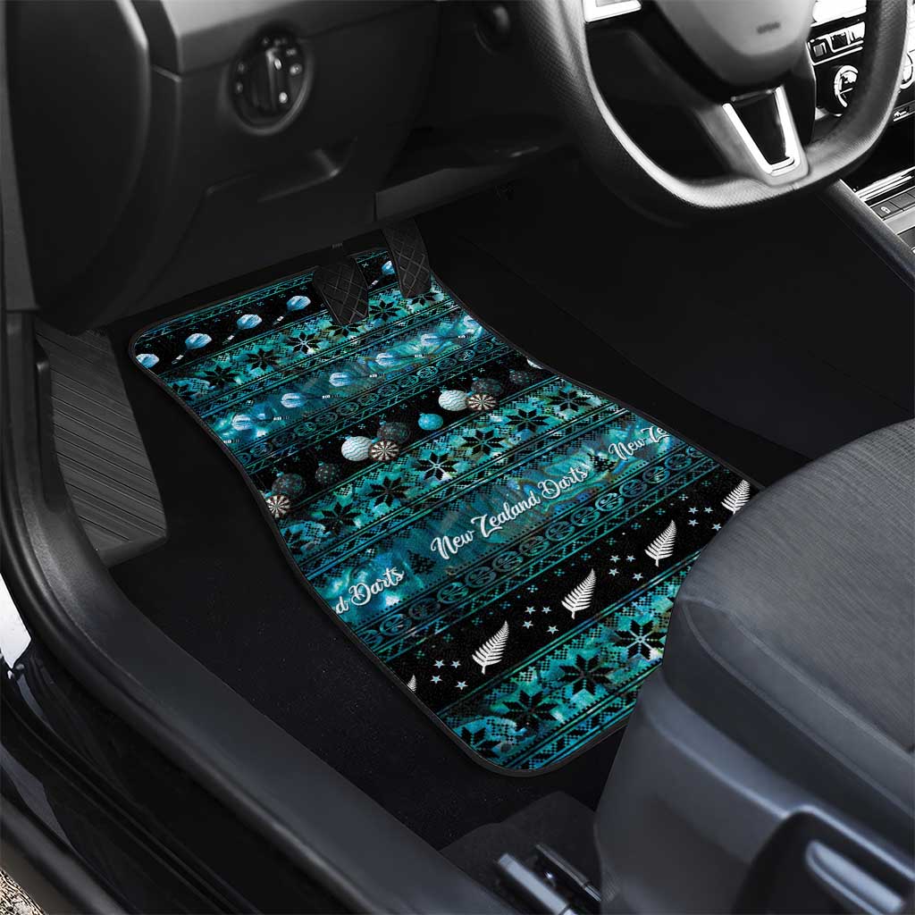 New Zealand Darts Christmas Car Mats Merry Xmas Aotearoa Maori Paua Shell - Vibe Hoodie