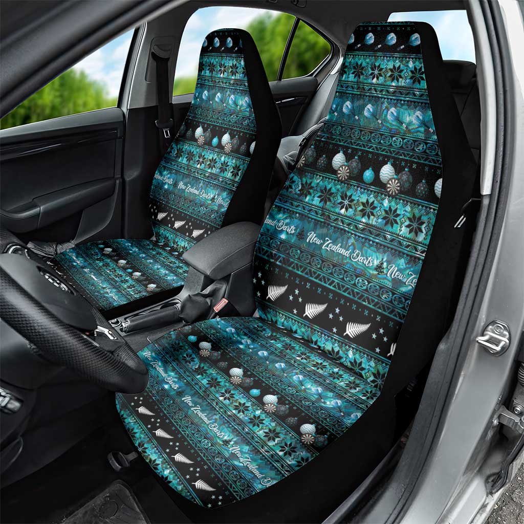 New Zealand Darts Christmas Car Seat Cover Merry Xmas Aotearoa Maori Paua Shell - Vibe Hoodie