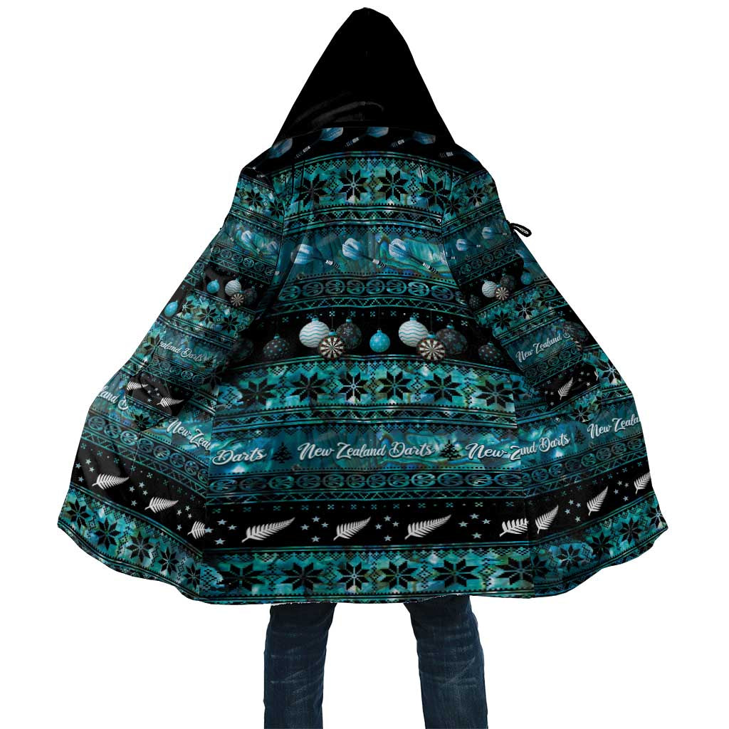 New Zealand Darts Christmas Cloak Merry Xmas Aotearoa Maori Paua Shell - Vibe Hoodie