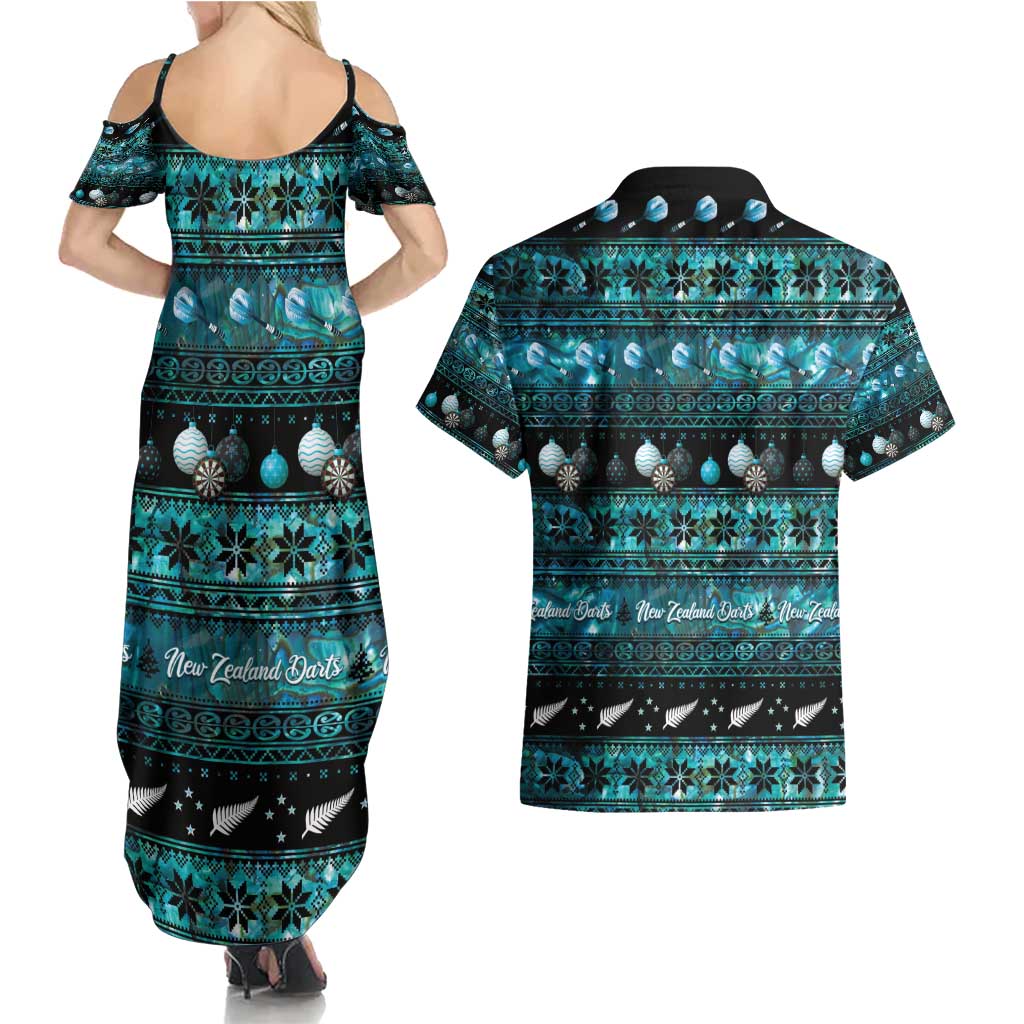 New Zealand Darts Christmas Couples Matching Summer Maxi Dress and Hawaiian Shirt Merry Xmas Aotearoa Maori Paua Shell - Vibe Hoodie