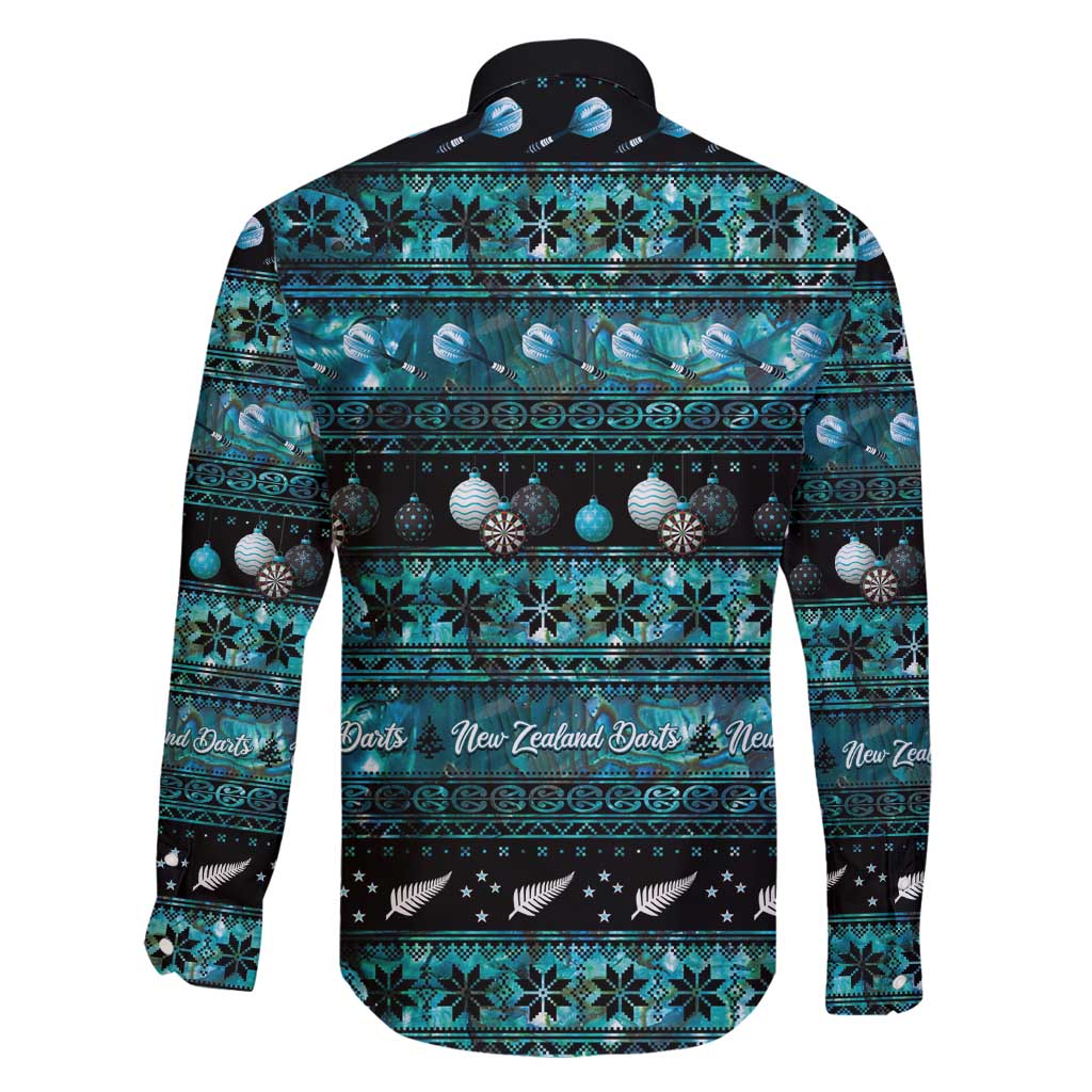 New Zealand Darts Christmas Family Matching Long Sleeve Bodycon Dress and Hawaiian Shirt Merry Xmas Aotearoa Maori Paua Shell - Vibe Hoodie