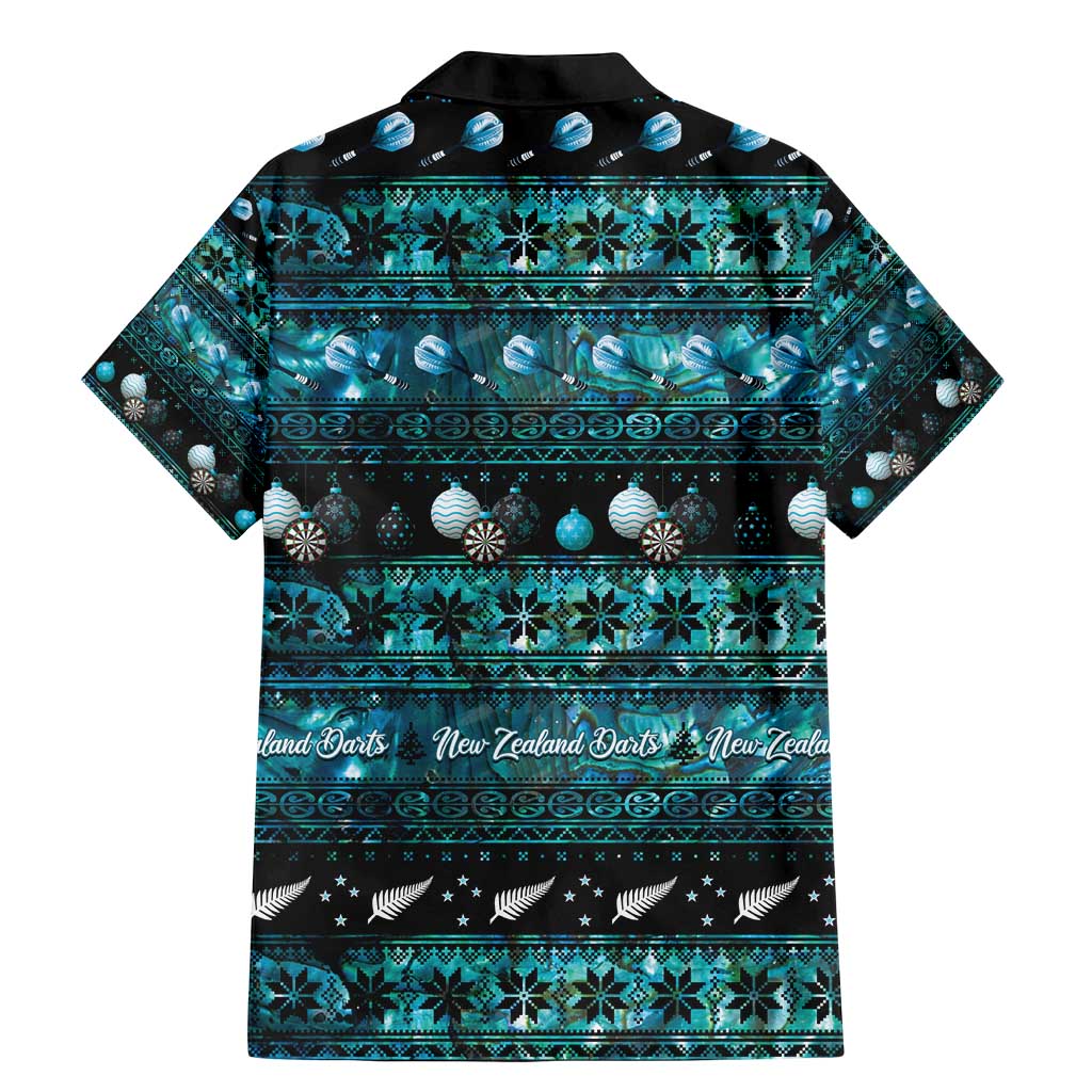 New Zealand Darts Christmas Family Matching Mermaid Dress and Hawaiian Shirt Merry Xmas Aotearoa Maori Paua Shell - Vibe Hoodie