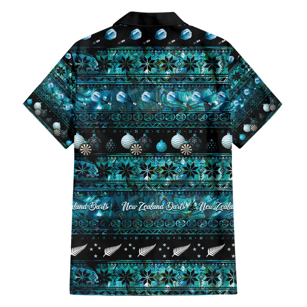 New Zealand Darts Christmas Family Matching Short Sleeve Bodycon Dress and Hawaiian Shirt Merry Xmas Aotearoa Maori Paua Shell - Vibe Hoodie