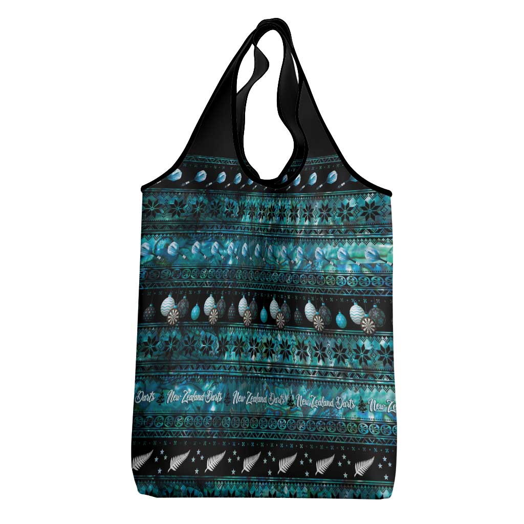 New Zealand Darts Christmas Grocery Bag Merry Xmas Aotearoa Maori Paua Shell - Vibe Hoodie