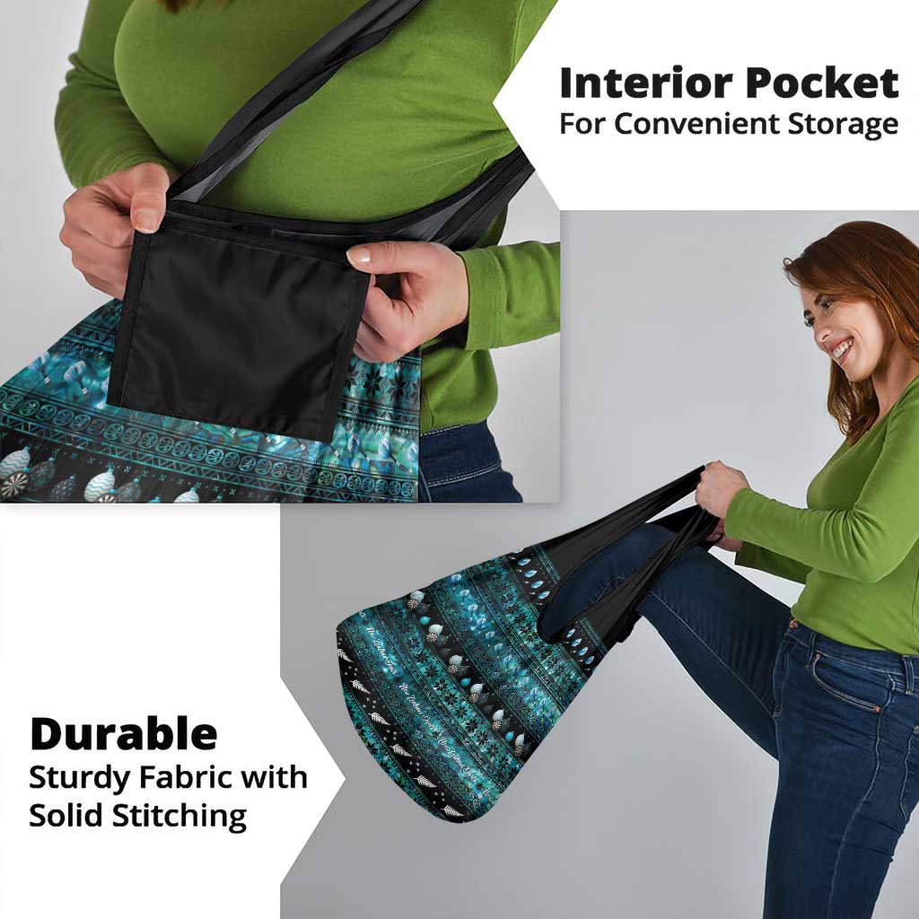 New Zealand Darts Christmas Grocery Bag Merry Xmas Aotearoa Maori Paua Shell - Vibe Hoodie