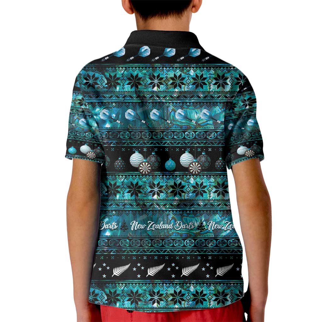 New Zealand Darts Christmas Kid Polo Shirt Merry Xmas Aotearoa Maori Paua Shell - Vibe Hoodie