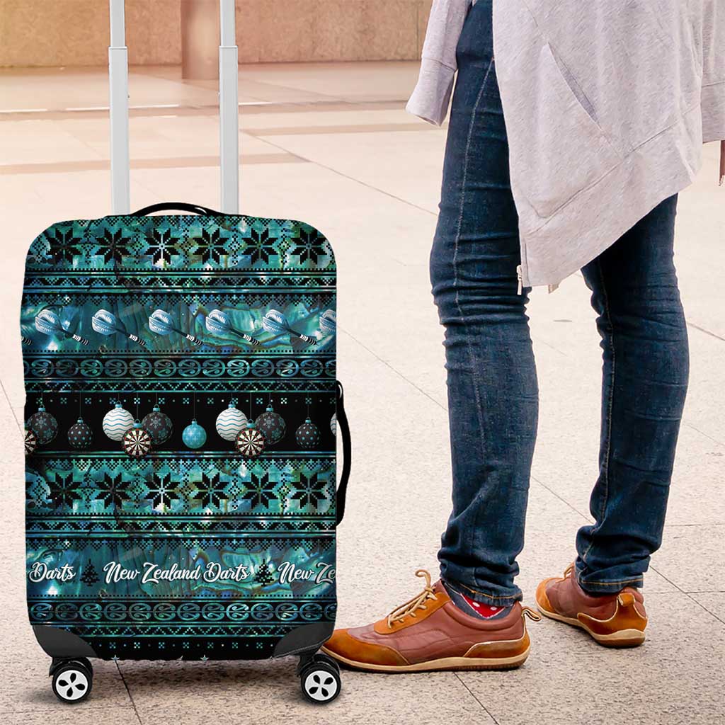 New Zealand Darts Christmas Luggage Cover Merry Xmas Aotearoa Maori Paua Shell - Vibe Hoodie