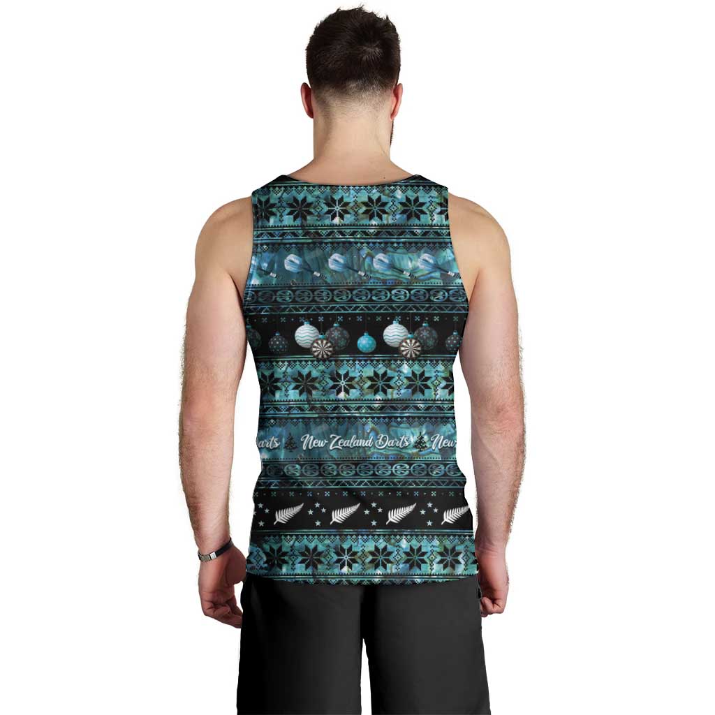 New Zealand Darts Christmas Men Tank Top Merry Xmas Aotearoa Maori Paua Shell - Vibe Hoodie