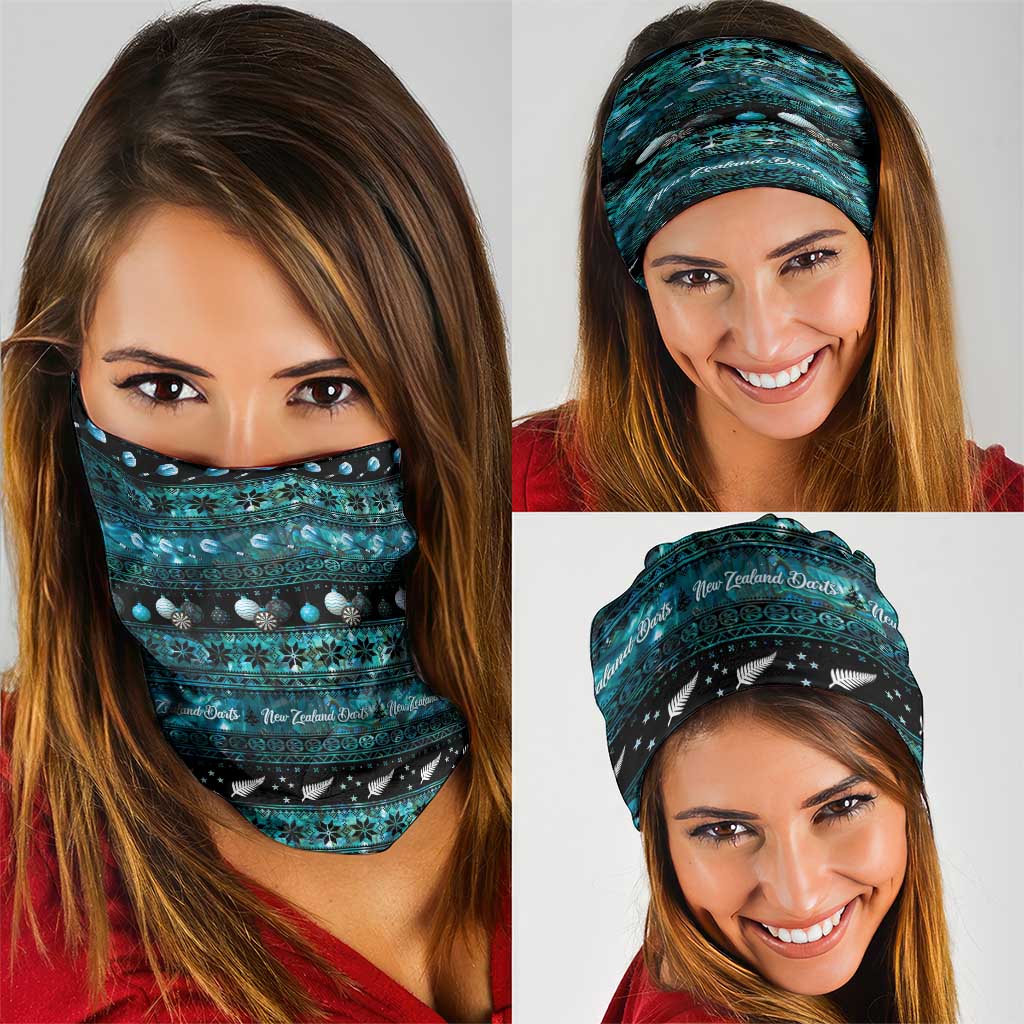 New Zealand Darts Christmas Neck Gaiter Merry Xmas Aotearoa Maori Paua Shell - Vibe Hoodie
