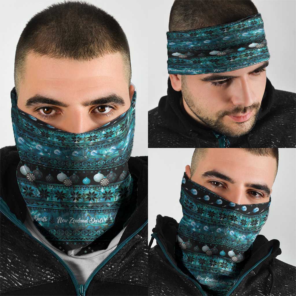 New Zealand Darts Christmas Neck Gaiter Merry Xmas Aotearoa Maori Paua Shell - Vibe Hoodie