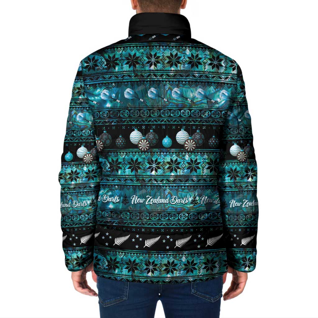 New Zealand Darts Christmas Padded Jacket Merry Xmas Aotearoa Maori Paua Shell - Vibe Hoodie