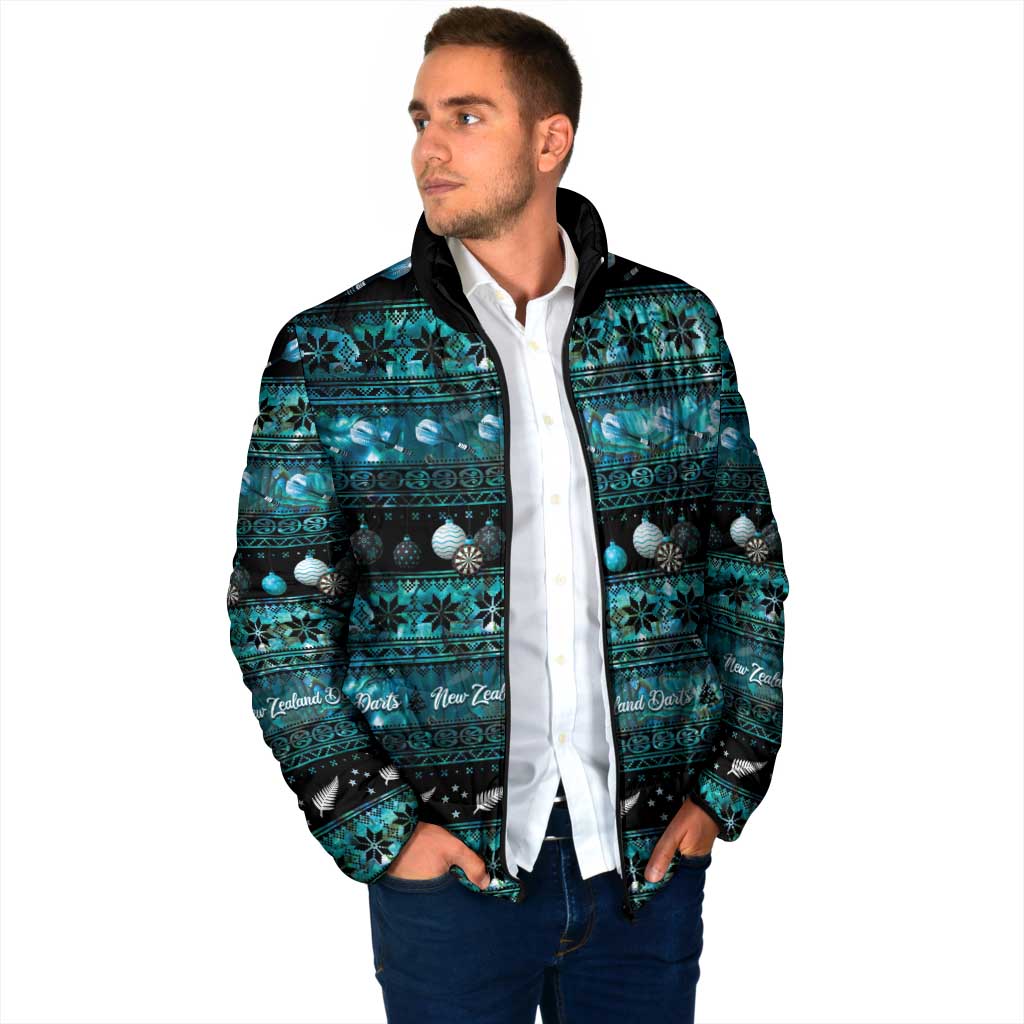 New Zealand Darts Christmas Padded Jacket Merry Xmas Aotearoa Maori Paua Shell - Vibe Hoodie