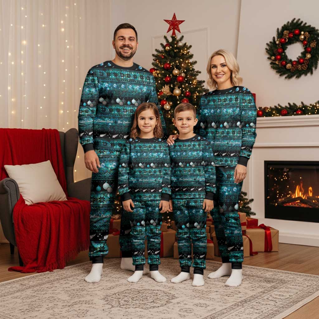 New Zealand Darts Christmas Pajama Set Merry Xmas Aotearoa Maori Paua Shell - Vibe Hoodie